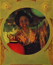 Gedrukt met Shackells Bi-Color Lake & Blue