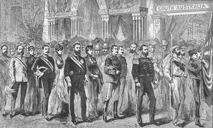 Processie van de Gouverneurs van Australië op de Melbourne Tentoonstelling van 1888, 1908