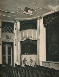 Proscenium en toneelboxen in het Komodie Theater, Berlijn, ca. 1926