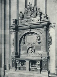 Provost Murrays graf 1624 aan het oostelijke uiteinde van de kapel