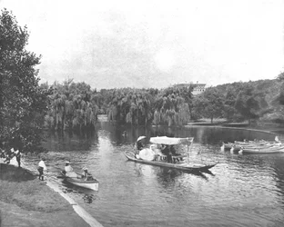 Openbare Tuin en Meer, Boston, VS, ca. 1900