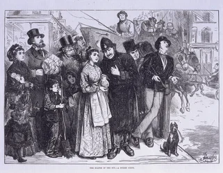 Publieke getuige van de zonsverduistering, Londen, ca. 1870