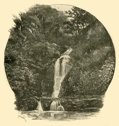 Pyrddin-watervallen, Vale of Neath