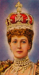 Koningin Alexandra, gemalin van Koning Edward VII, bij haar kroning, 1902
