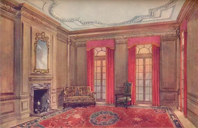 Koningin Anne Interieur, met Elizabethaanse stoelen, 18e eeuw
