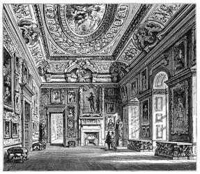 Queen Carolines tekenkamer, Kensington Palace, Londen, 1900