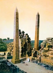 Obelisk van koningin Hatsjepsoet, tempel van Amon, Karnak, Luxor, Egypte, 20e eeuw