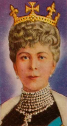 Koningin Mary, gemalin van koning George V, bij haar eerste staatsopening van het parlement, 1911