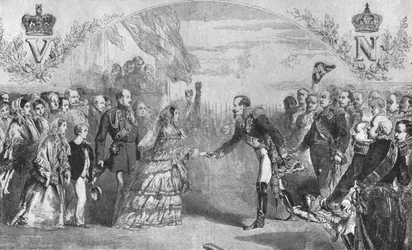 Koningin Victoria ontvangen in Boulogne door Keizer Napoleon III, 18 augustus 1855, 1901