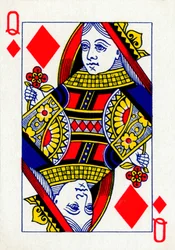 Koningin van Ruiten uit een kaartspel van Goodall & Son Ltd.