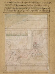 Verzoening van Radha en Krishna, c. 1790-1800