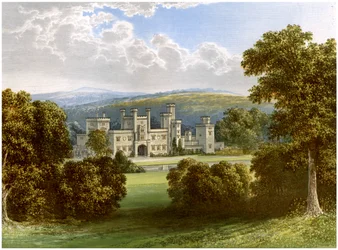 Kasteel Ravensworth, County Durham, huis van de Graaf van Ravensworth, c1880