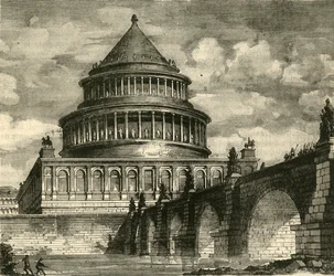 Heropbouw van het Mausoleum van Hadrianus, nu het Kasteel van Sint Angelo, 1890