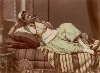 [Liggende Vrouw die Rookt], 1870-90