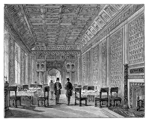 Verfrissingsruimte, House of Lords, Palace of Westminster, Londen, ca. 1888