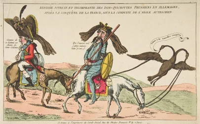 Rentréé joyeuse et triomphale des Don-Quichottes Prussiens en Allemagne, après la conq..., ca. 1792