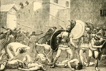 Afwijzing van Pyrrhus uit Sparta, 1890
