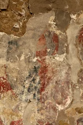 Ribelles. De kerk. Interieur. De apsis. De muurschilderingen. Detail. Romaans.