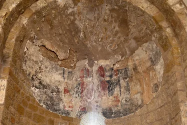 Ribelles. De kerk. Interieur. De apsis. De muurschilderingen. Romaans.