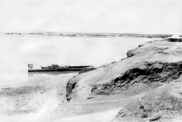 Rechteroever van de Tigris Rivier en Samarra, Mesopotamië, 1918