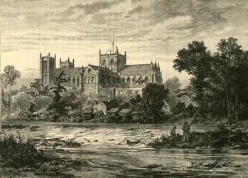 Ripon Minster, vanuit het zuidoosten, 1898