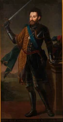 Portret van Pietro III Français: Olieverfschilderij uit de 18e eeuw, voorstellende Pierre II van Savoye, bewaard in het Koninklijk Paleis van Venaria Reale