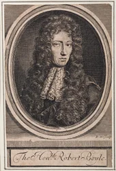 Robert Boyle, Ierse natuurkundige en chemicus, ca. 1680