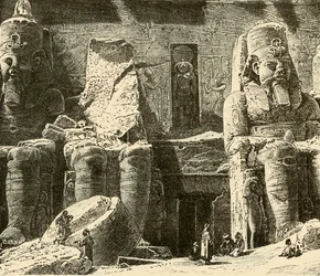 Rots-Tempels bij Abousimbel, 1890