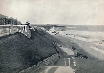 Roker - Het strand, vanaf het terras, 1895