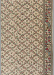 Rolbedrukte geglazuurde chintz met bloem- en vaasontwerp, 1800s