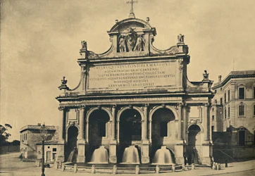Rome - Fontein van het aquaduct van Paulus V, opgericht naar de ontwerpen van Fontana in 1612, 1910