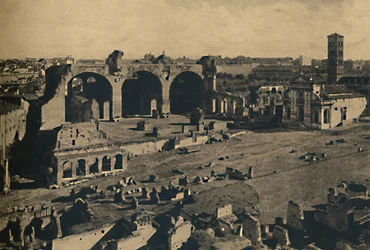 Rome - Romeins Forum - Basiliek van Maxentius en kerk van S. Francesca Romana, 1910