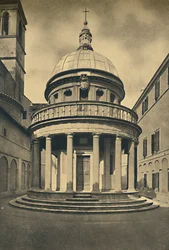 Roma - Tempel door Bramante in de kloosters van S. Pietro in Montorio op de Janiculumheuvel, 1910