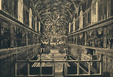 Rome - Vaticaanpaleis - De Sixtijnse Kapel, gesticht door Sixtus IV in 1483, 1910