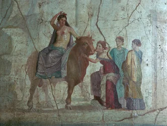Romeinse fresco van Europa en de stier
