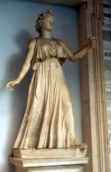 De Romeinse godin Juno, echtgenote en zuster van Jupiter, koningin van de hemel