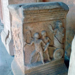 Romeinse marmeren gravure
