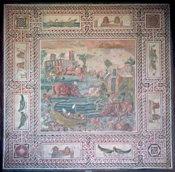 Romeins mozaïek dat Egypte afbeeldt