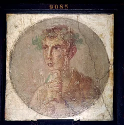Romeins portret van een jonge man uit Pompeii, 1e eeuw