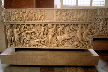 Romeinse sarcofaag met de legende van Selene en Endymion, 230-235 AD