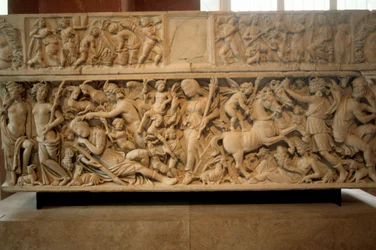 Romeinse sarcofaag met de legende van Selene en Endymion, 230-235 AD
