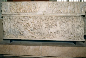 Romeinse sarcofaag met de legende van Selene en Endymion, 230-235 AD
