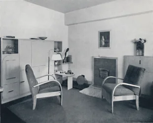Rowley Gallery of Decorative Art Ltd - Gecombineerde eet-woonkamer gesloten, 1939
