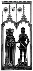 Wrijving van een middeleeuws gegraveerd koper, ca. 1421 1901