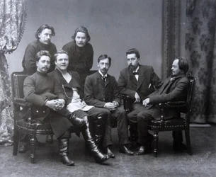 Russische auteur Maxim Gorky in de Sreda woensdag literatuur groep