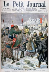 Russische verpleegster gevangen genomen door de Manchus wordt overgedragen aan de Japanners, Mantsjoerije, 1904