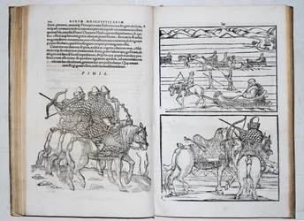 Russische krijgers. Siegmund von Herberstein reist door Rusland. Uit: Rerum Moscoviticarum commentarii