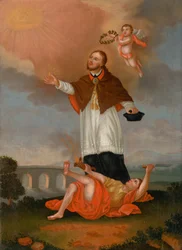 Sint Jan van Nepomuk Verheerlijkt door Engelen
