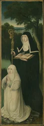 Sint Gertrudis van Nijvel en een augustijnse kanunnikes