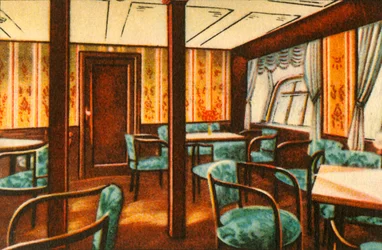 Salon aan boord van een zeppelin, 1932